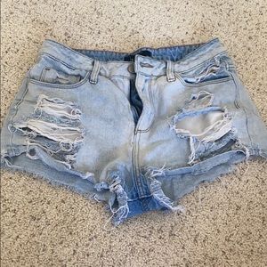 Forever 21 Ripped Jean Shorts